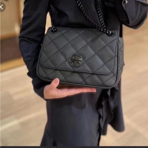Tory Burch All Matte Small Black Shoulder Bag - Picture 5 of 15